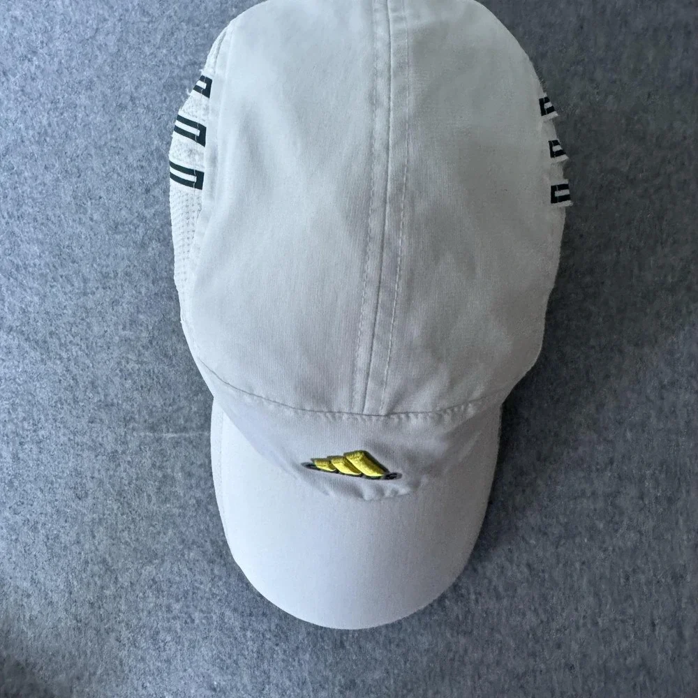 Adidas Climacool Hat Cap Strap Back White Mesh 3 Stripe Logo One Size Womens